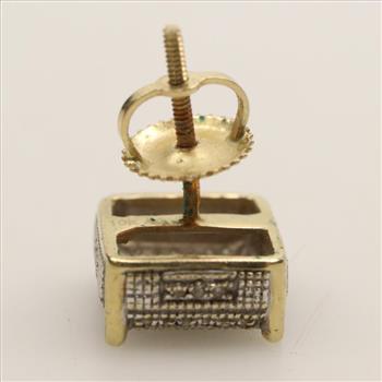 10kt Gold Single Diamond Earring