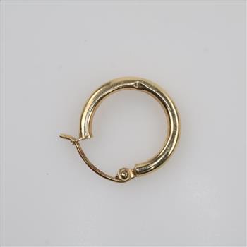 10kt Gold Single Hollow Hoop Earring