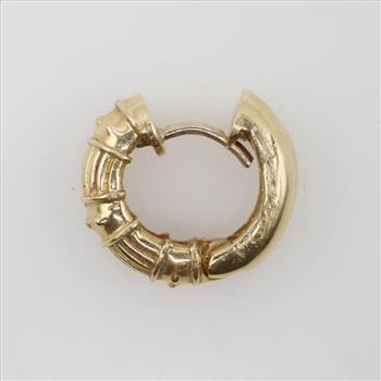 10kt Gold Single Hoop Earring
