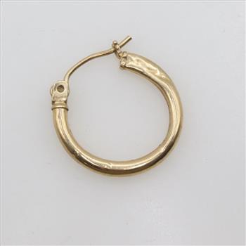 10kt Gold Single Hoop Earring
