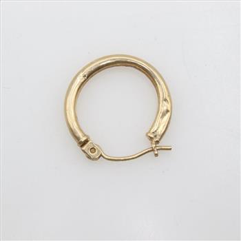 10kt Gold Single Hoop Earring