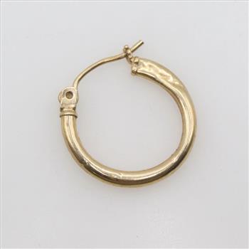 10kt Gold Single Hoop Earring