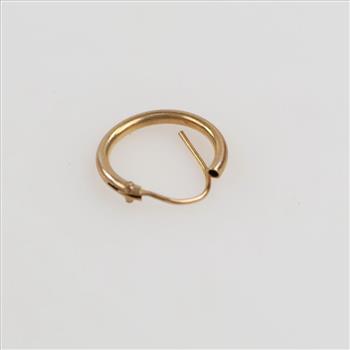 10kt Gold Single Hoop Hollow Earring