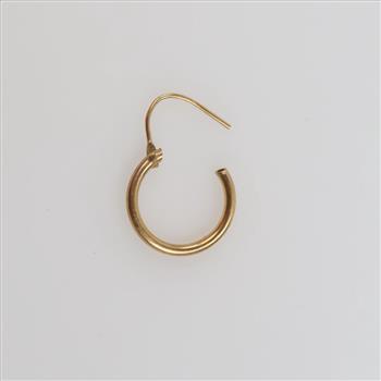 10kt Gold Single Hoop Hollow Earring