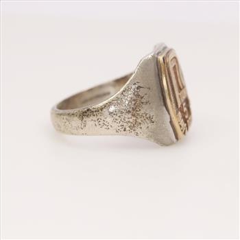 10kt Gold Sterling Silver Safe Driver Ring
