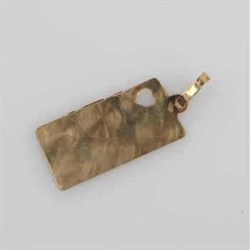 10kt Gold Tag Pendant