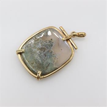 10kt Gold Translucent Stone Pendant