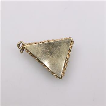 10kt Gold Triangle Pendant