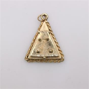 10kt Gold Triangle Pendant