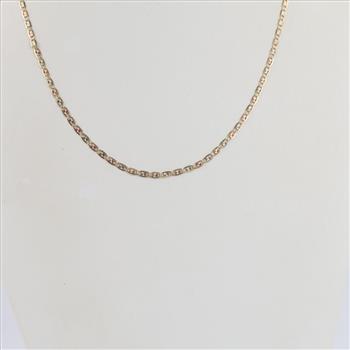 10kt Gold Tri-color Anchor Chain Necklace