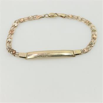 10kt Gold Tricolor Bracelet