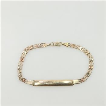 10kt Gold Tricolor Bracelet