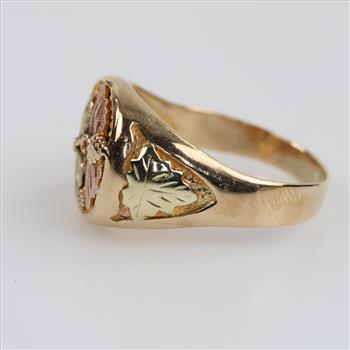 10kt Gold Tri-color Foliage Ring