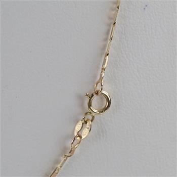 10kt Gold Tri-color Mariner Chain Necklace