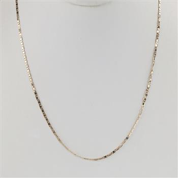 10kt Gold Tri-color Mariner Chain Necklace