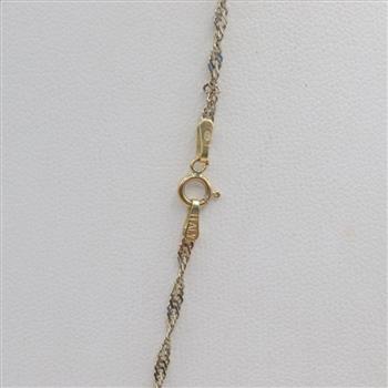10kt Gold Tri-color Singapore Chain Necklace