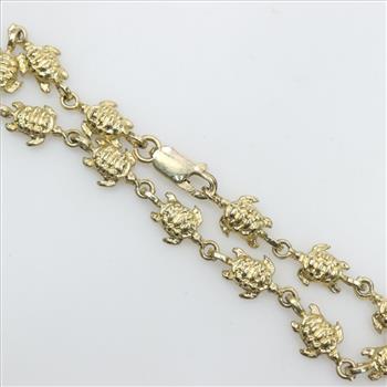 10kt Gold Turtle Bracelet