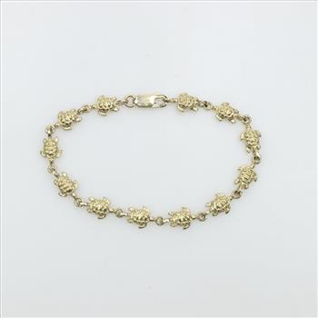 10kt Gold Turtle Bracelet