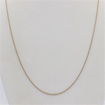 10kt Gold Twisted Rope Chain