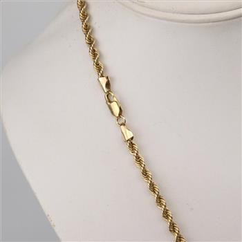 10kt Gold Twisted Rope Necklace