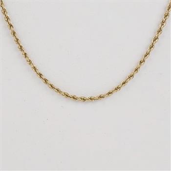 10kt Gold Twisted Rope Necklace