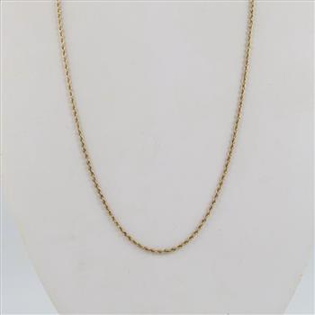 10kt Gold Twisted Rope Necklace