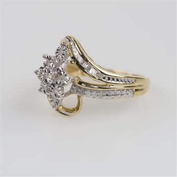 10kt Gold Two Tone Diamond Accent Ring