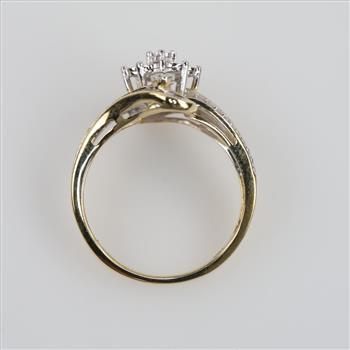 10kt Gold Two Tone Diamond Accent Ring