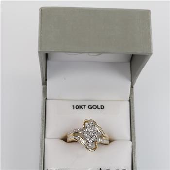 10kt Gold Two Tone Diamond Accent Ring