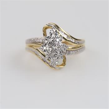 10kt Gold Two Tone Diamond Accent Ring