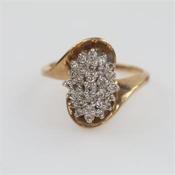10kt Gold Two Tone Diamond Ring