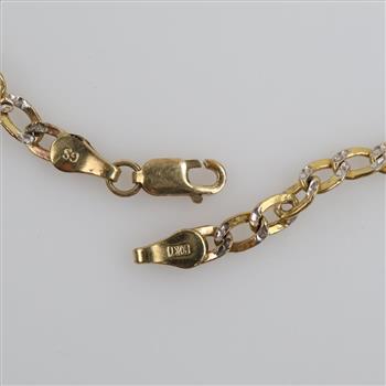 10kt Gold Two Tone Hollow Necklace