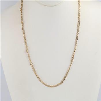 10kt Gold Two Tone Hollow Necklace