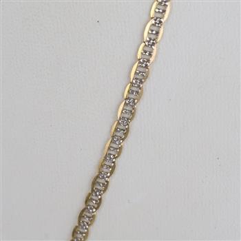 10kt Gold Two-tone Anchor Chain Necklace