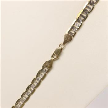 10kt Gold Two-tone Anchor Chain Necklace