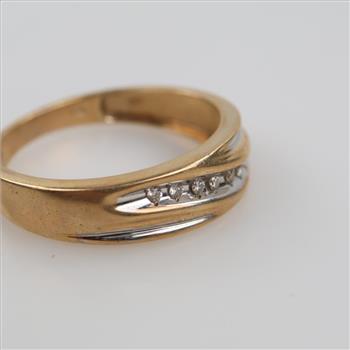 10kt Gold Two-tone Diamond Band