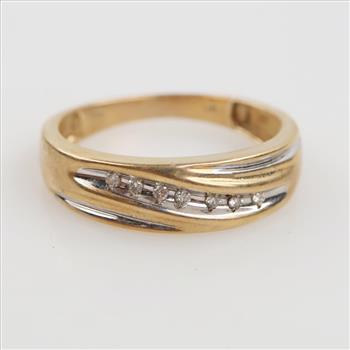 10kt Gold Two-tone Diamond Band