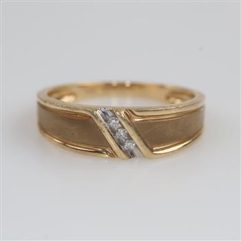 10kt Gold Two-tone Diamond Band