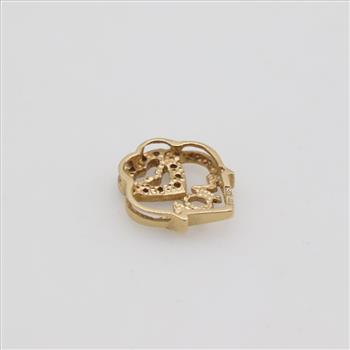 10kt Gold Two-tone Diamond Mom Pendant