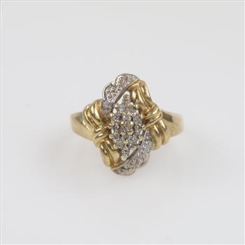 10kt Gold Two-tone Diamond Ring
