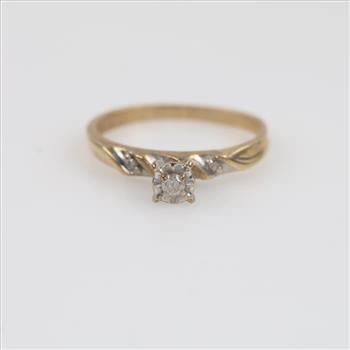 10kt Gold Two-tone Diamond Ring