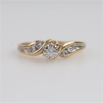 10kt Gold Two-tone Diamond Ring