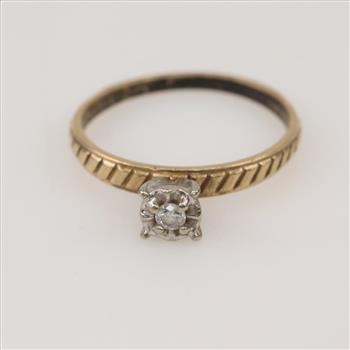 10kt Gold Two-tone Diamond Ring