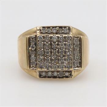10kt Gold Two-tone Diamond Ring