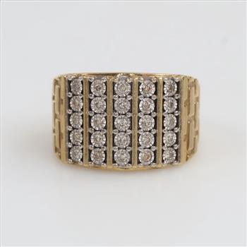 10kt Gold Two-tone Diamond Ring