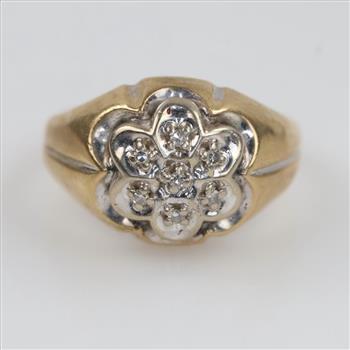 10kt Gold Two-tone Diamond Ring