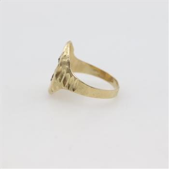 10kt Gold Two-tone Letter K Ring