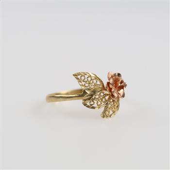 10kt Gold Two-tone Rose Ring