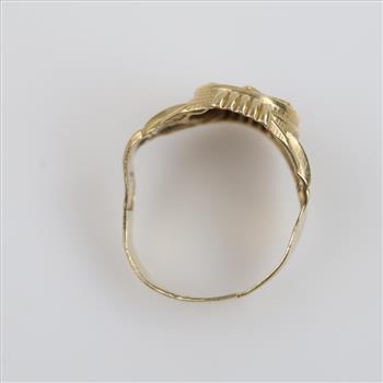 10kt Gold Two-tone Star Of David Ring