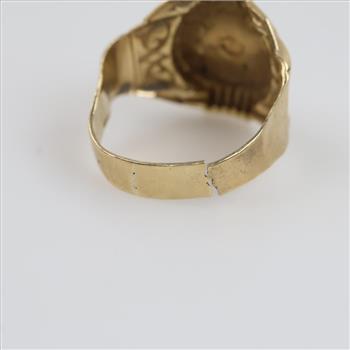 10kt Gold Two-tone Star Of David Ring